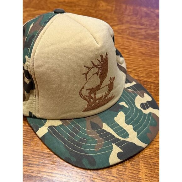 Vintage Funny Joke Trucker Hat 80's Snap Back Cap Puffy Comedy Mesh Camoflage - Picture 7 of 11
